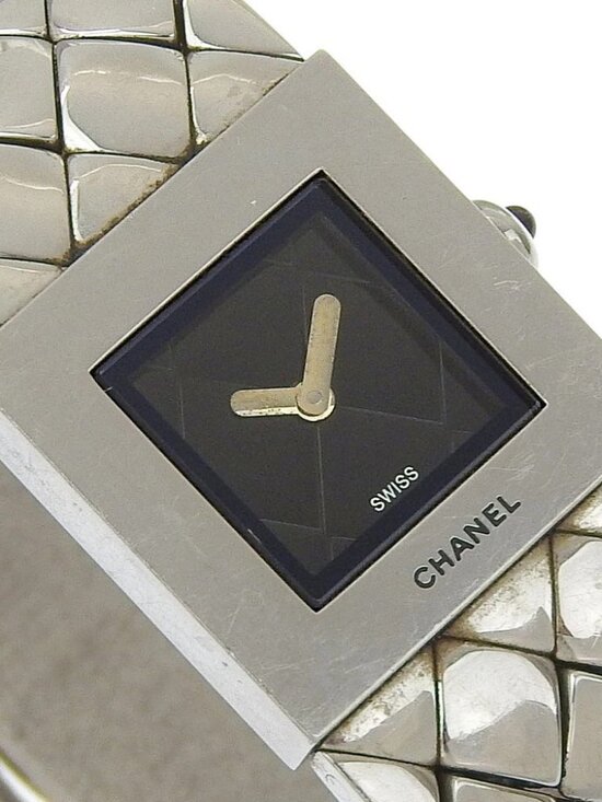 CHANEL Matelasse Watches H0009 blackDial Stainless Steel Quartz Analog dis... main image 8
